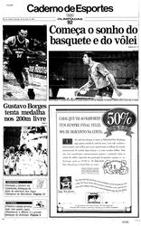 26 de Julho de 1992, Esportes, página 1