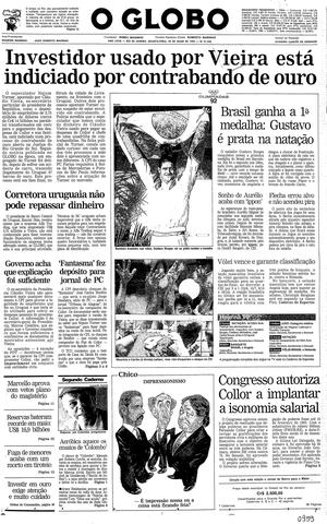 Página 1 - Edição de 29 de Julho de 1992