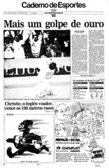 02 de Agosto de 1992, Esportes, página 1