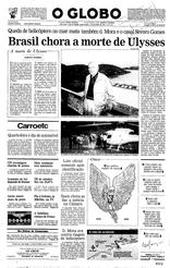 14 de Outubro de 1992, Primeira Página, página 1