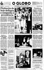 21 de Abril de 1993, Primeira Página, página 1