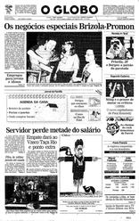06 de Junho de 1993, Primeira Página, página 1