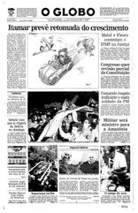 24 de Agosto de 1993, Primeira Página, página 1