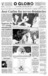 21 de Outubro de 1993, Primeiro Caderno, página 1
