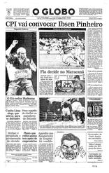 08 de Novembro de 1993, Primeira Página, página 1