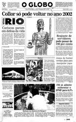 17 de Dezembro de 1993, Primeira Página, página 1