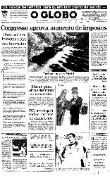 27 de Janeiro de 1994, Primeira Página, página 1