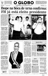 04 de Outubro de 1994, Primeira Página, página 1