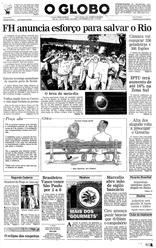 04 de Novembro de 1994, Primeira Página, página 1