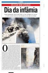12 de Setembro de 2001, O Mundo, página 1